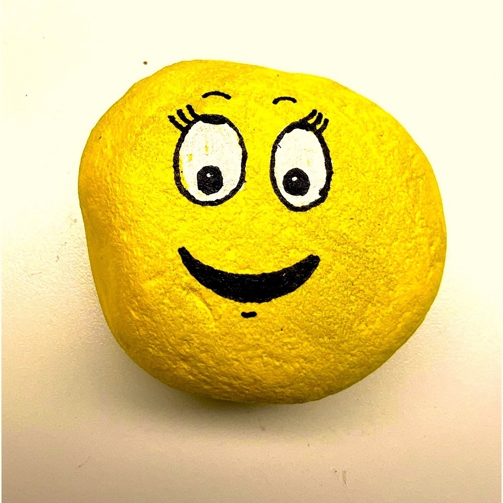 Painted Rock-Smiley Face
